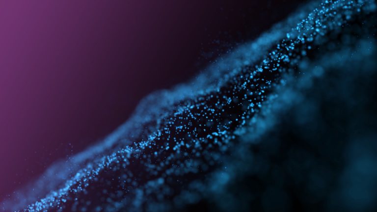 Abstract field of connected light particles suggesting a neural network